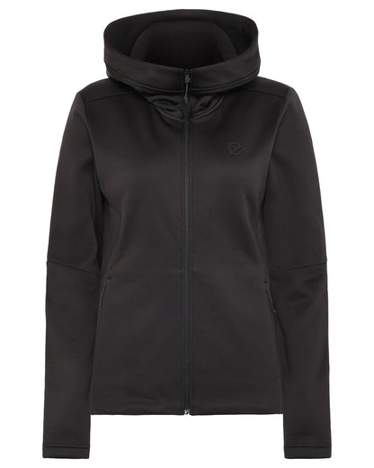 Black coloured Didriksons Womens Anneli Full Zip Fleece 3 on white background 