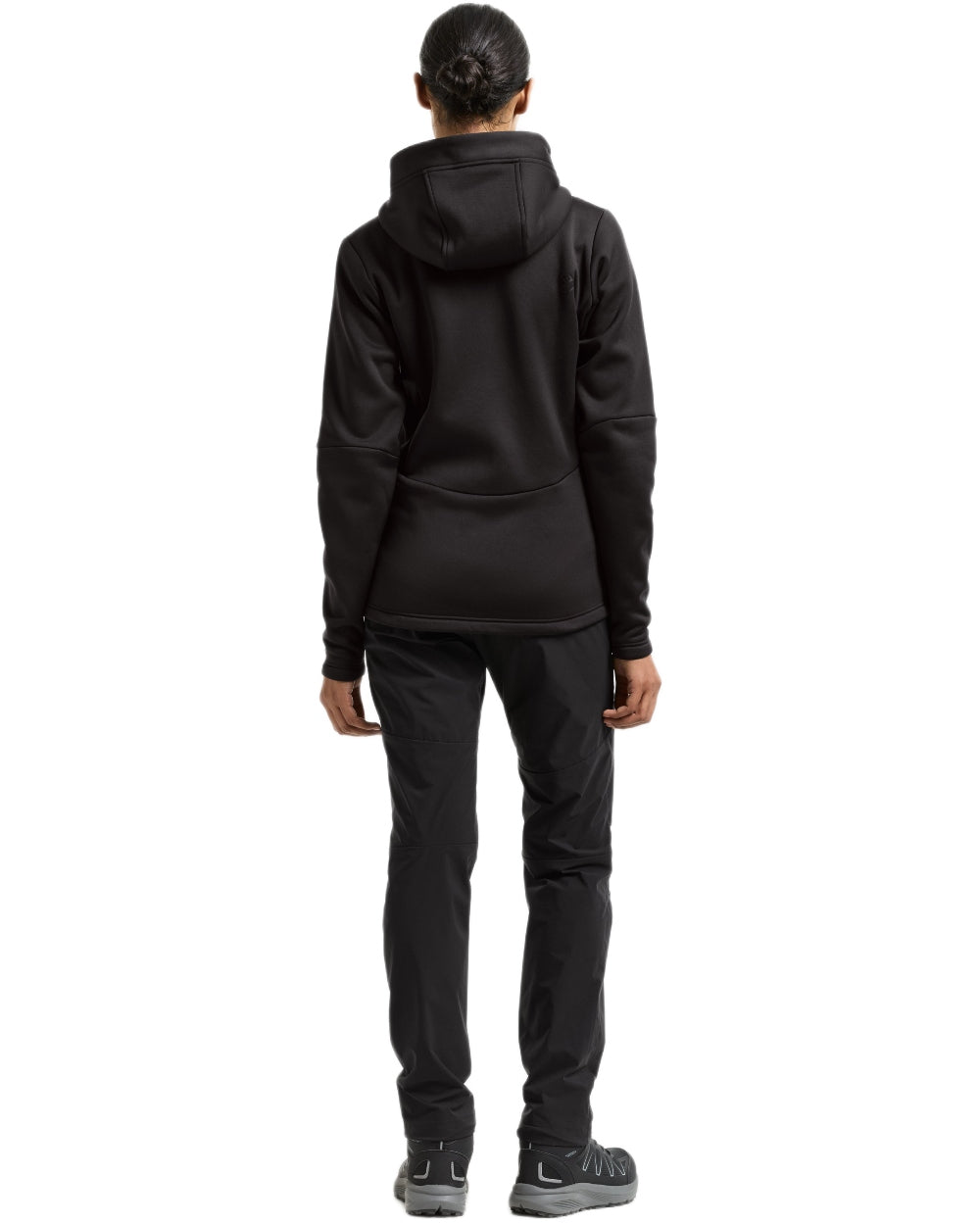 Black coloured Didriksons Womens Anneli Full Zip Fleece 3 on white background 