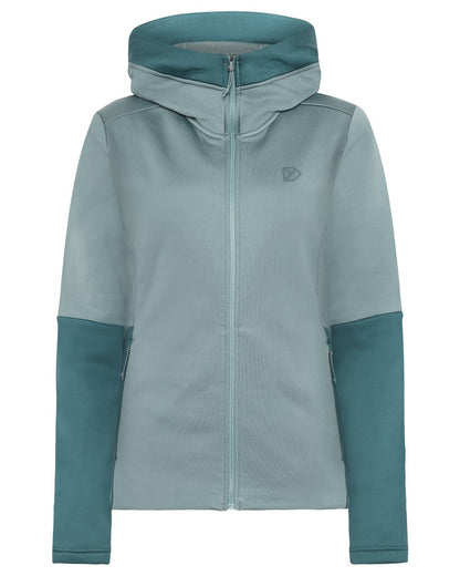 Factory Blue coloured Didriksons Womens Anneli Full Zip Fleece 3 on white background 