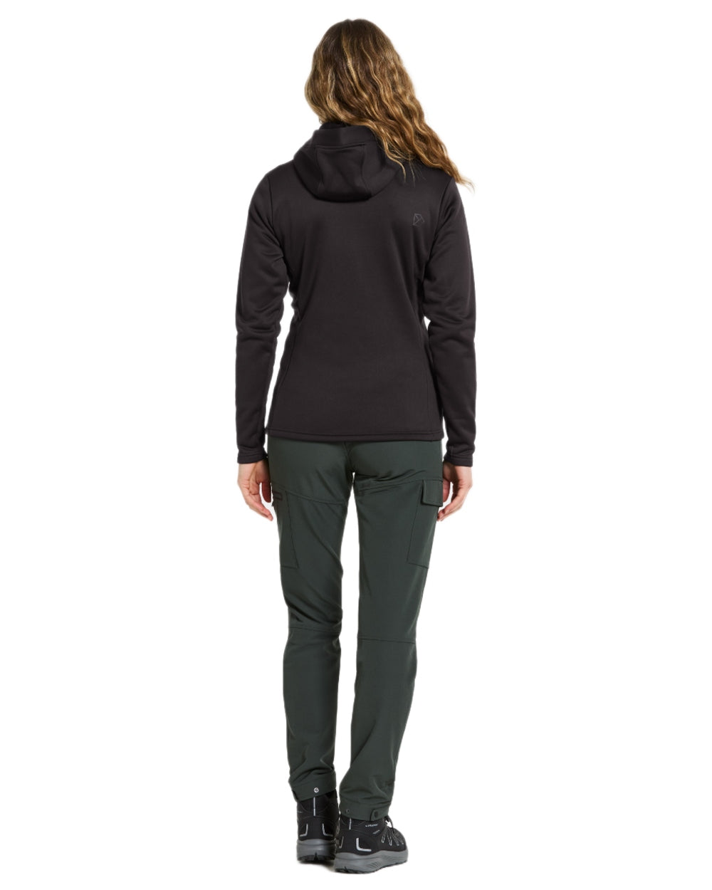 Black coloured Didriksons Womens Anneli Full-Zip Jacket on white background 