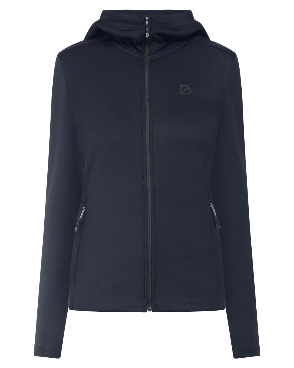 Dark Night Blue coloured Didriksons Womens Anneli Full-Zip Jacket on white background 