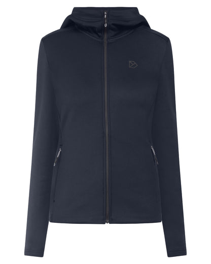 Dark Night Blue coloured Didriksons Womens Anneli Full-Zip Jacket on white background 