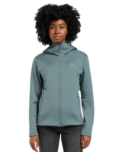 Factory Blue coloured Didriksons Womens Anneli Full-Zip Jacket on white background 