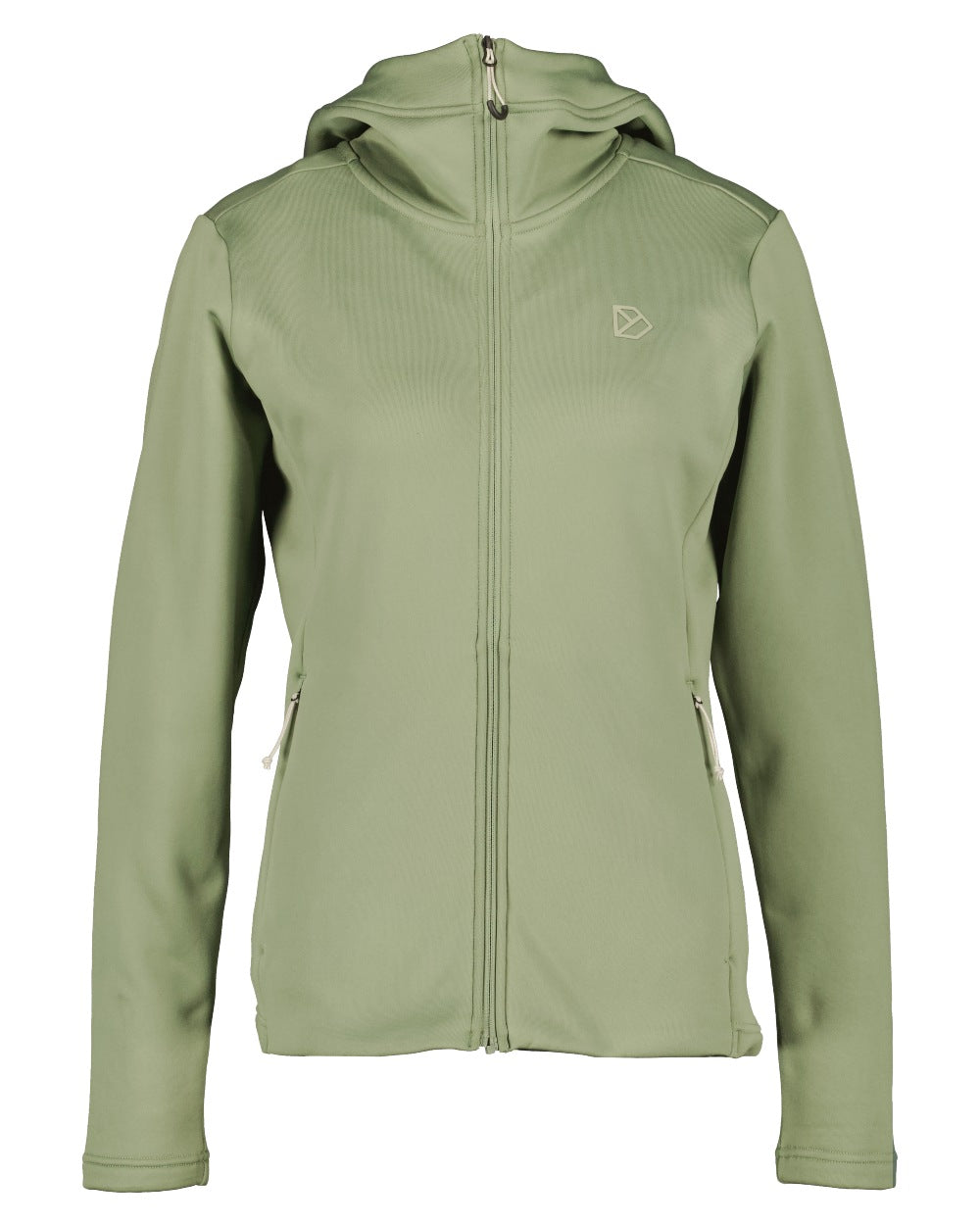 Light Moss coloured Didriksons Womens Anneli Full-Zip Jacket on white background 