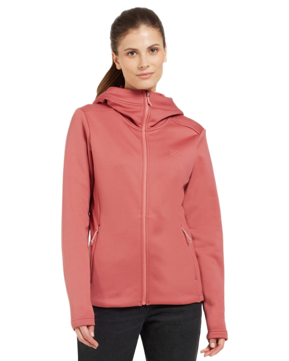 Pink Blush coloured Didriksons Womens Anneli Full-Zip Jacket on white background 