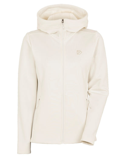 Shell White coloured Didriksons Womens Anneli Full-Zip Jacket on white background 