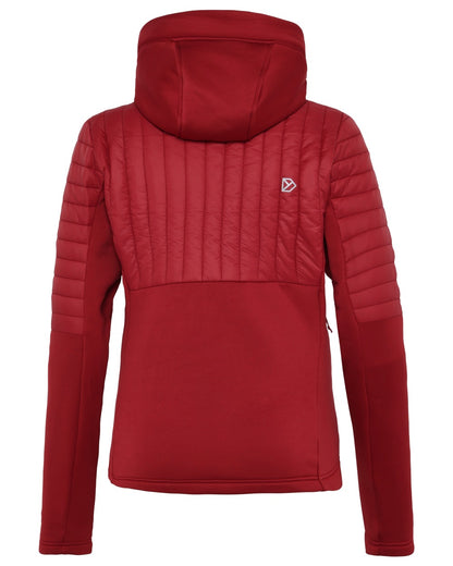 Spring Red coloured Didriksons Womens Annema Full Zip 6 on white background 