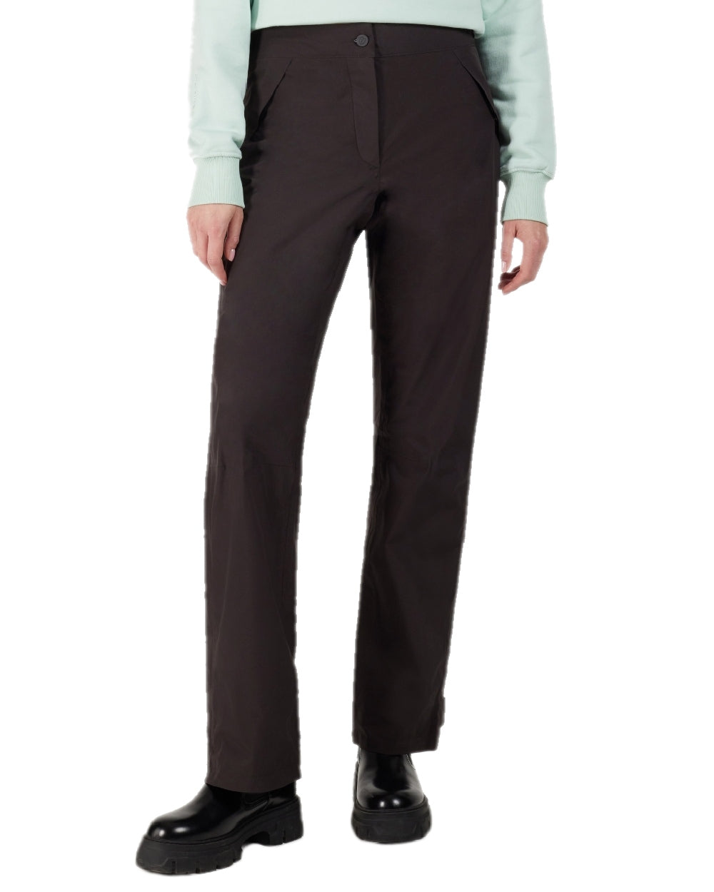 Black coloured Didriksons Womens Annika Pants on white background 