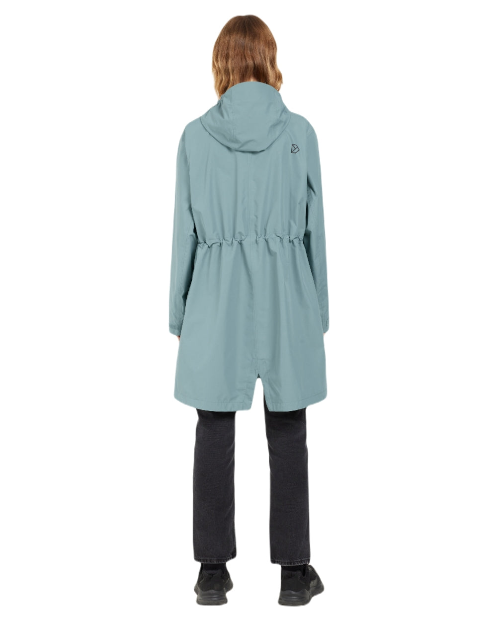 Factory Blue coloured Didriksons Womens Eliana Parka on white background 