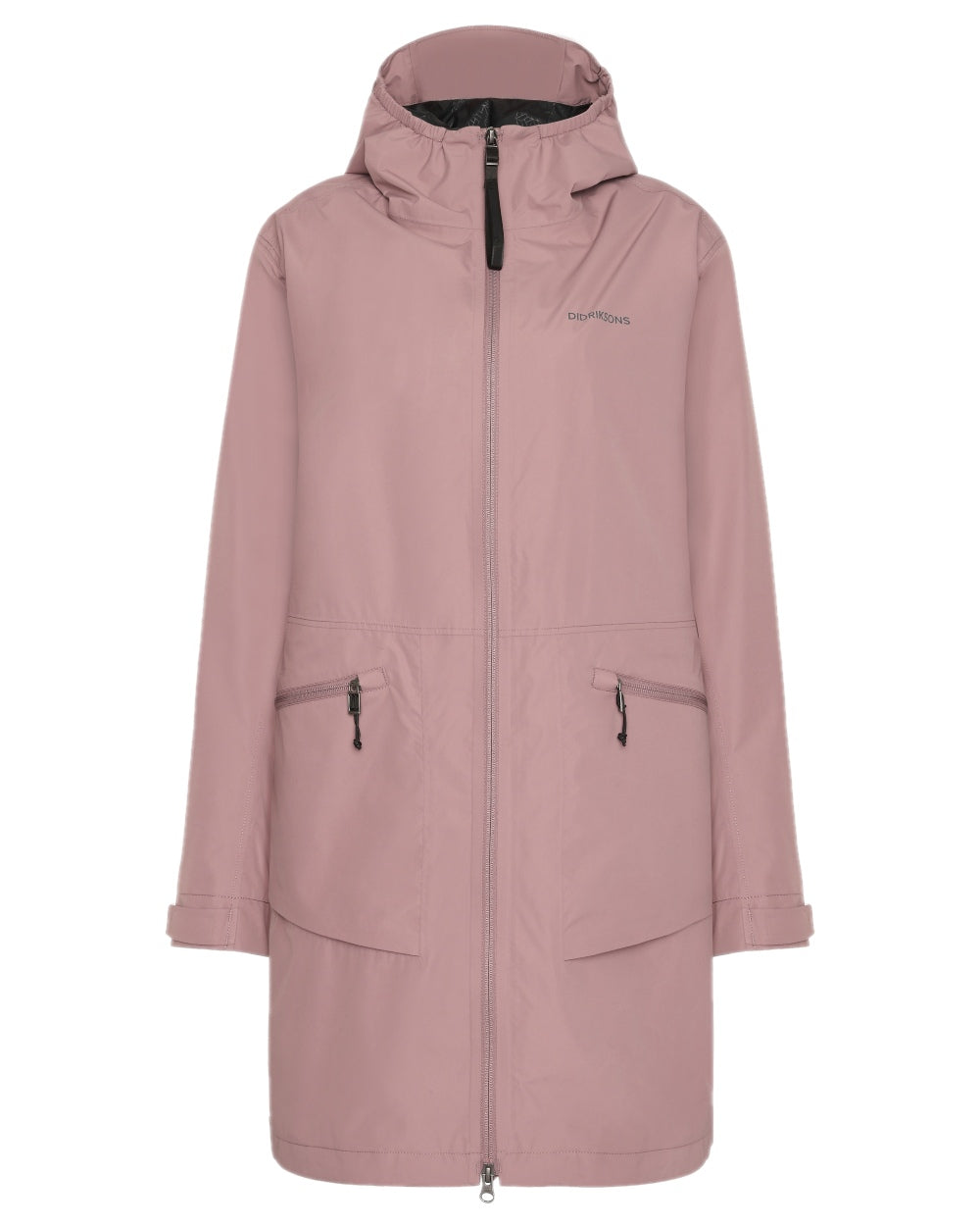 Faded Wine coloured Didriksons Womens Eliana Parka on white background 