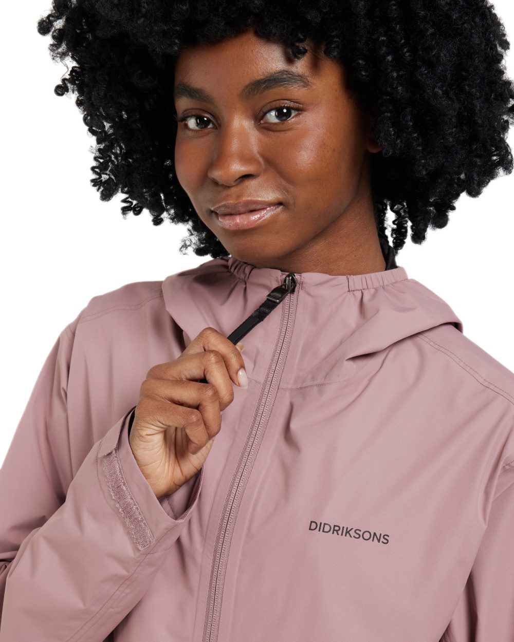 Faded Wine coloured Didriksons Womens Eliana Parka on white background 