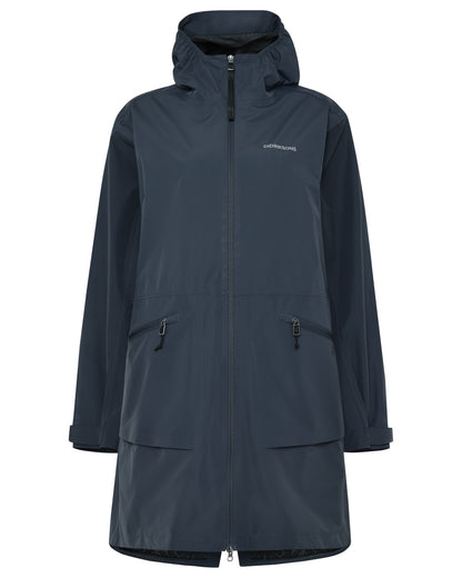 Sleepy Blue coloured Didriksons Womens Eliana Parka on white background 