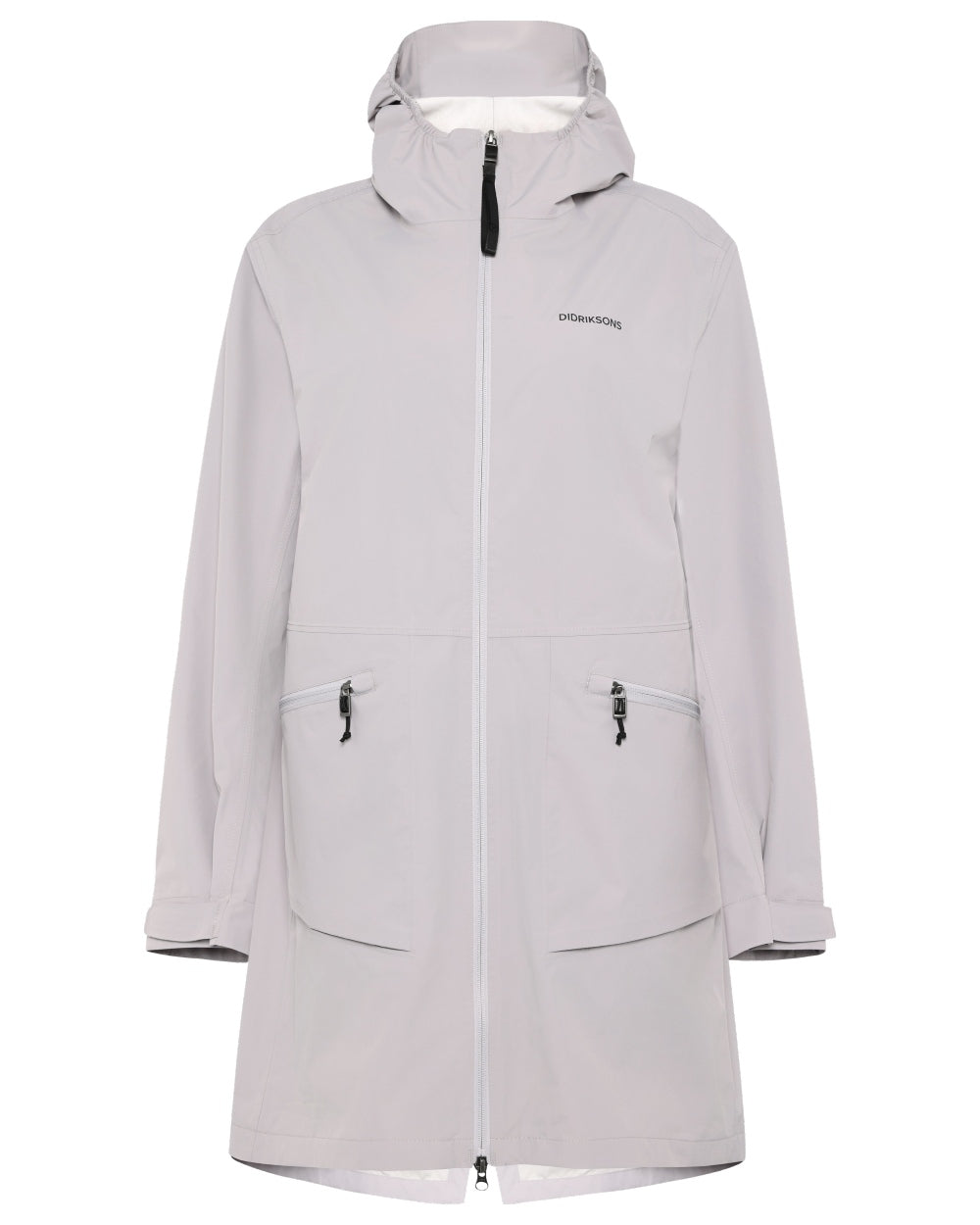 Sunrise Mist coloured Didriksons Womens Eliana Parka on white background 
