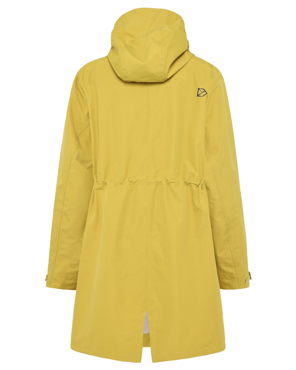 Yellow Pollen coloured Didriksons Womens Eliana Parka on white background 