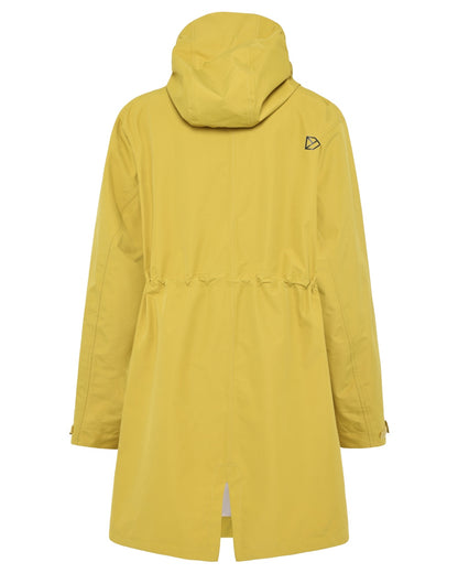 Yellow Pollen coloured Didriksons Womens Eliana Parka on white background 