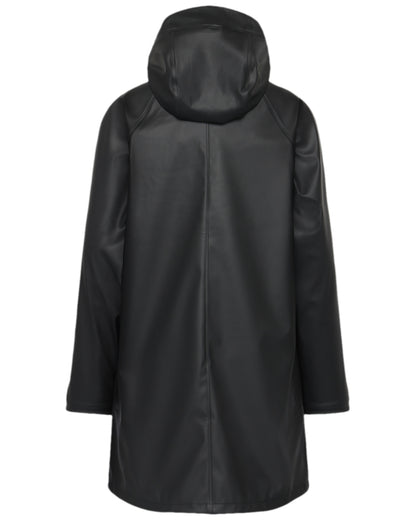 Black Coloured Didriksons Womens Elly Galon Parka on white background 