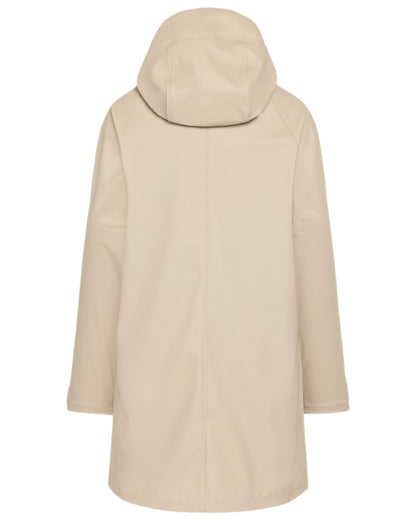Clay Beige Coloured Didriksons Womens Elly Galon Parka on white background 