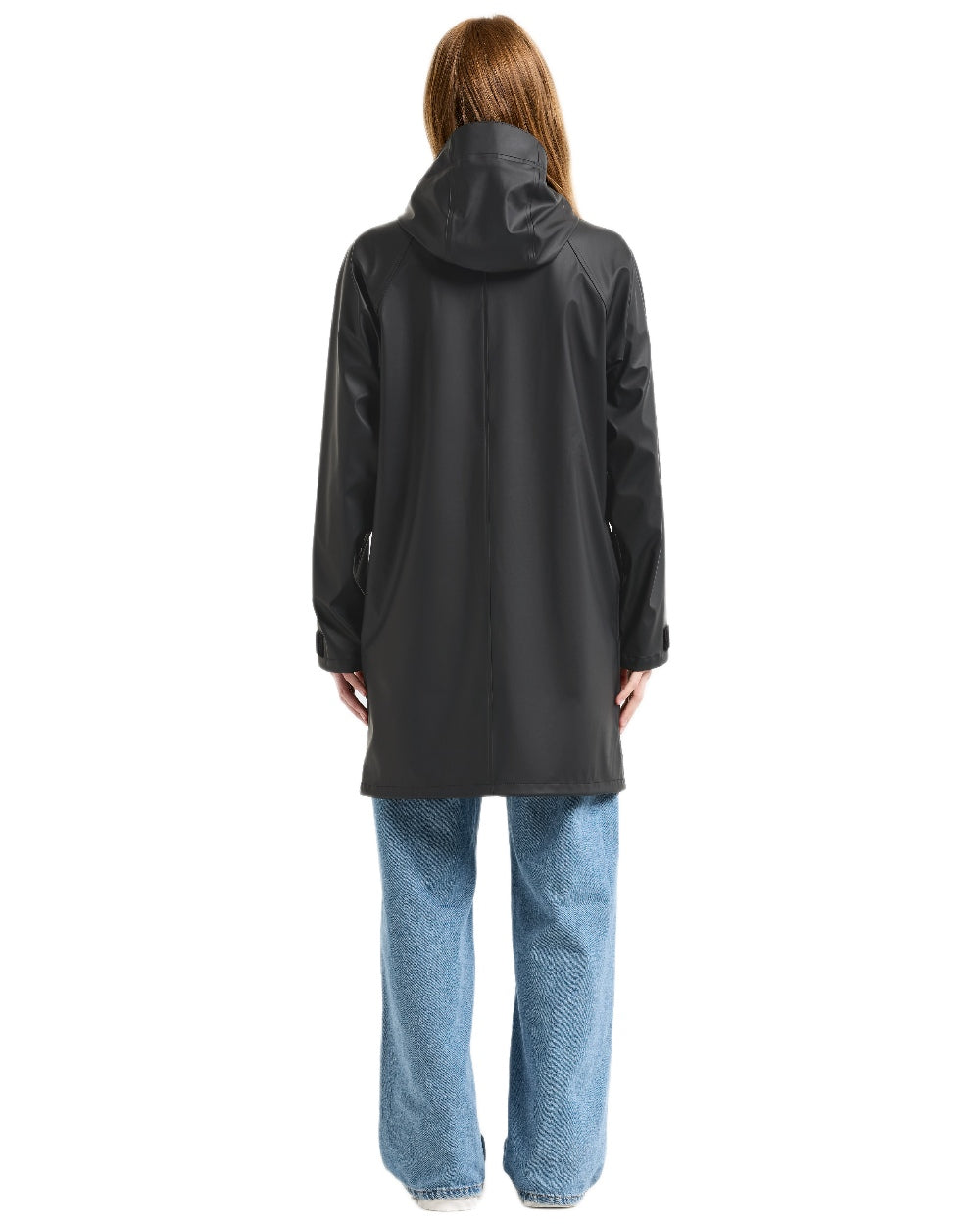 Dark Night Blue Coloured Didriksons Womens Elly Galon Parka on white background 