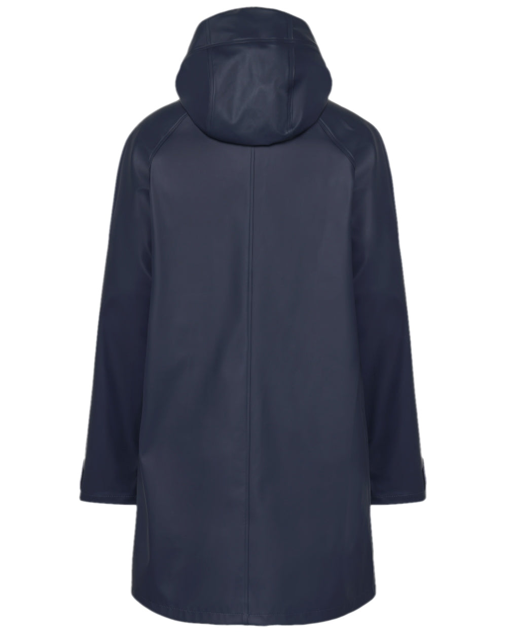 Dark Night Blue Coloured Didriksons Womens Elly Galon Parka on white background 