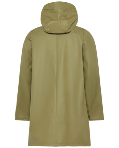 Olive Green Coloured Didriksons Womens Elly Galon Parka on white background 