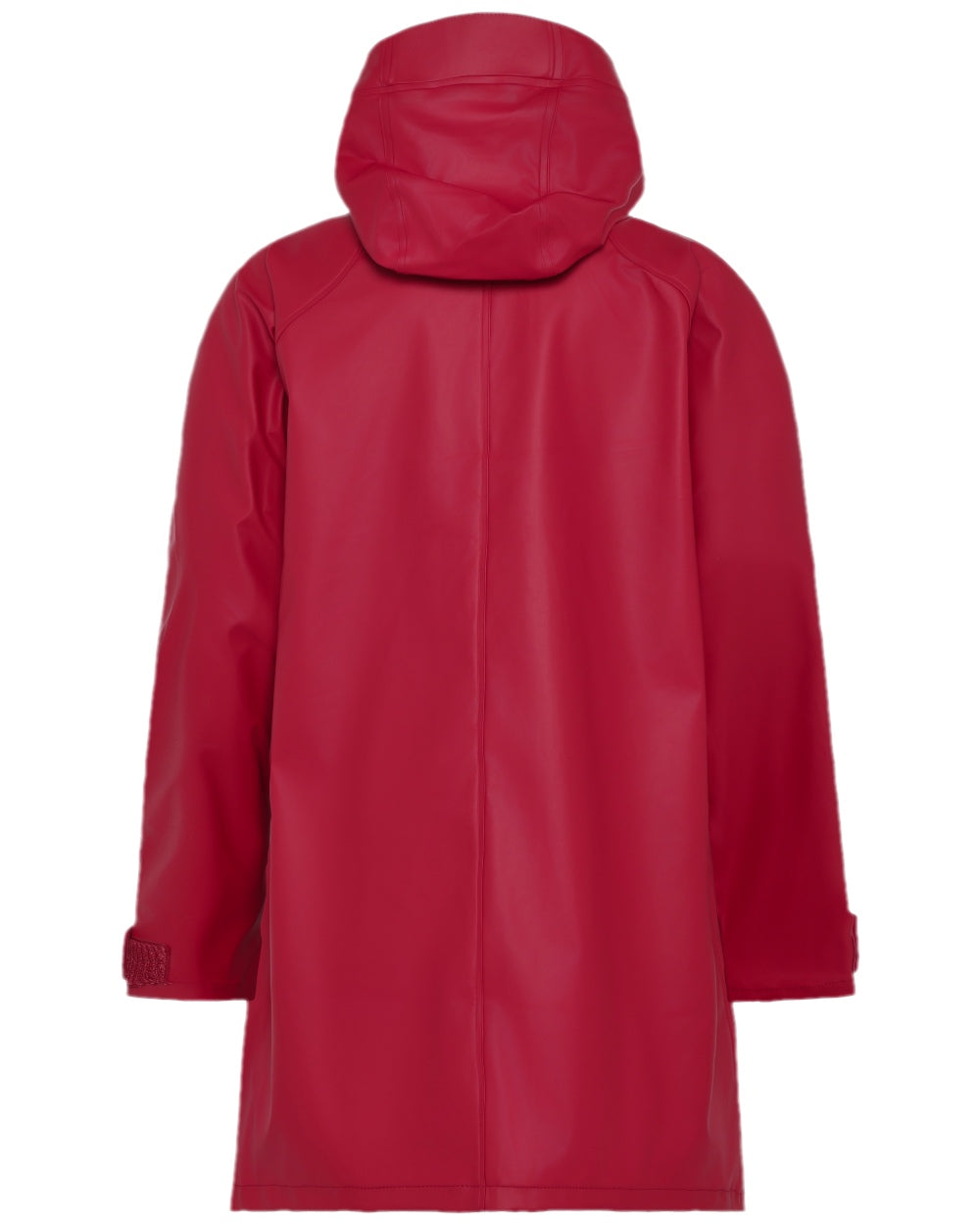 Spring Red Coloured Didriksons Womens Elly Galon Parka on white background 