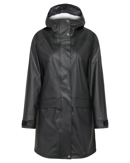 Black coloured Didriksons Womens Elly Parka 4 on white background 