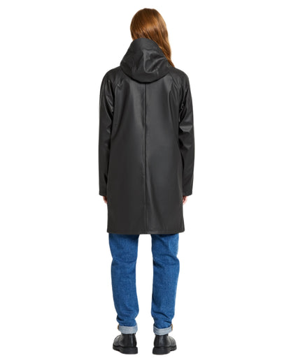 Black coloured Didriksons Womens Elly Parka 4 on white background 