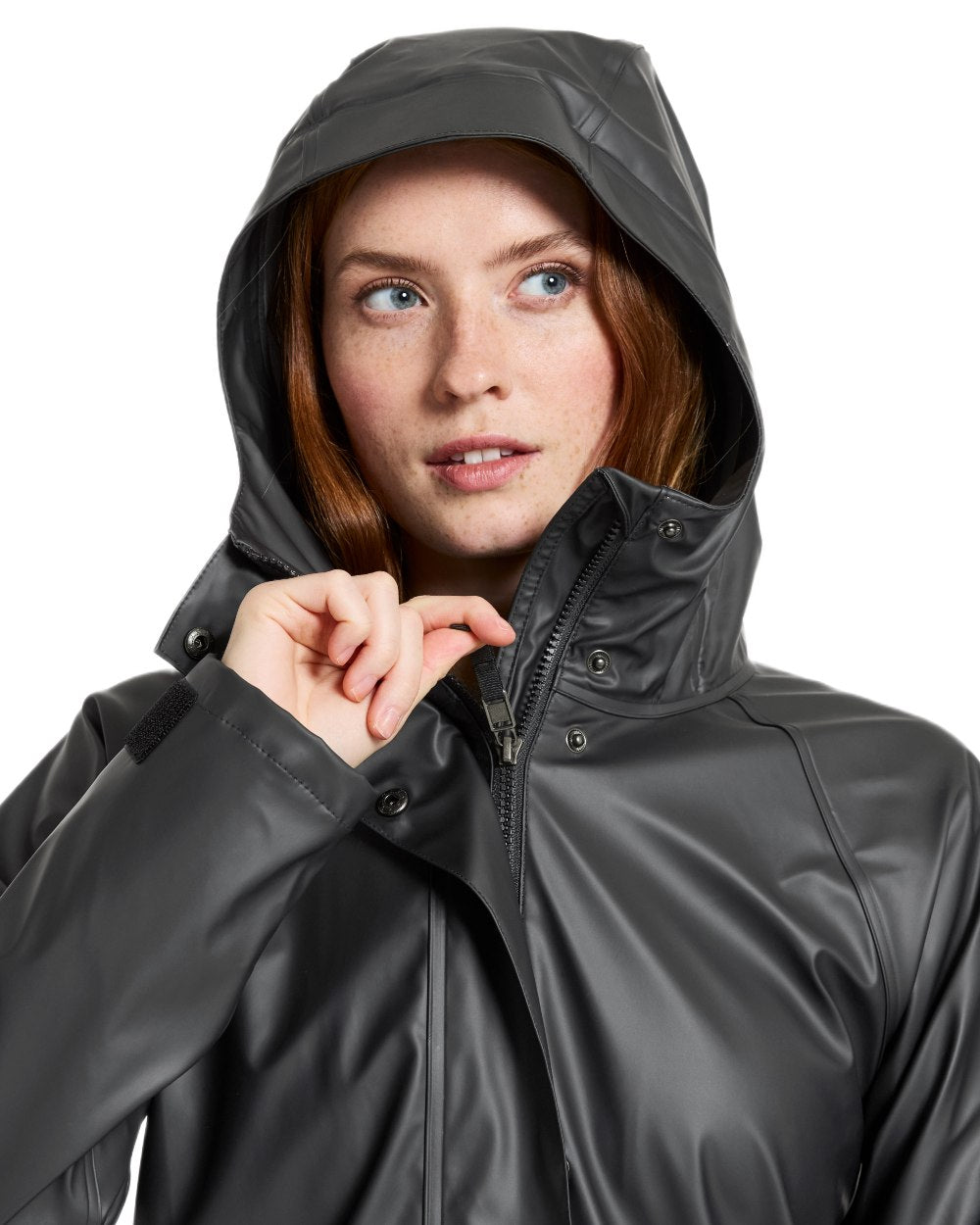 Black coloured Didriksons Womens Elly Parka 4 on white background 