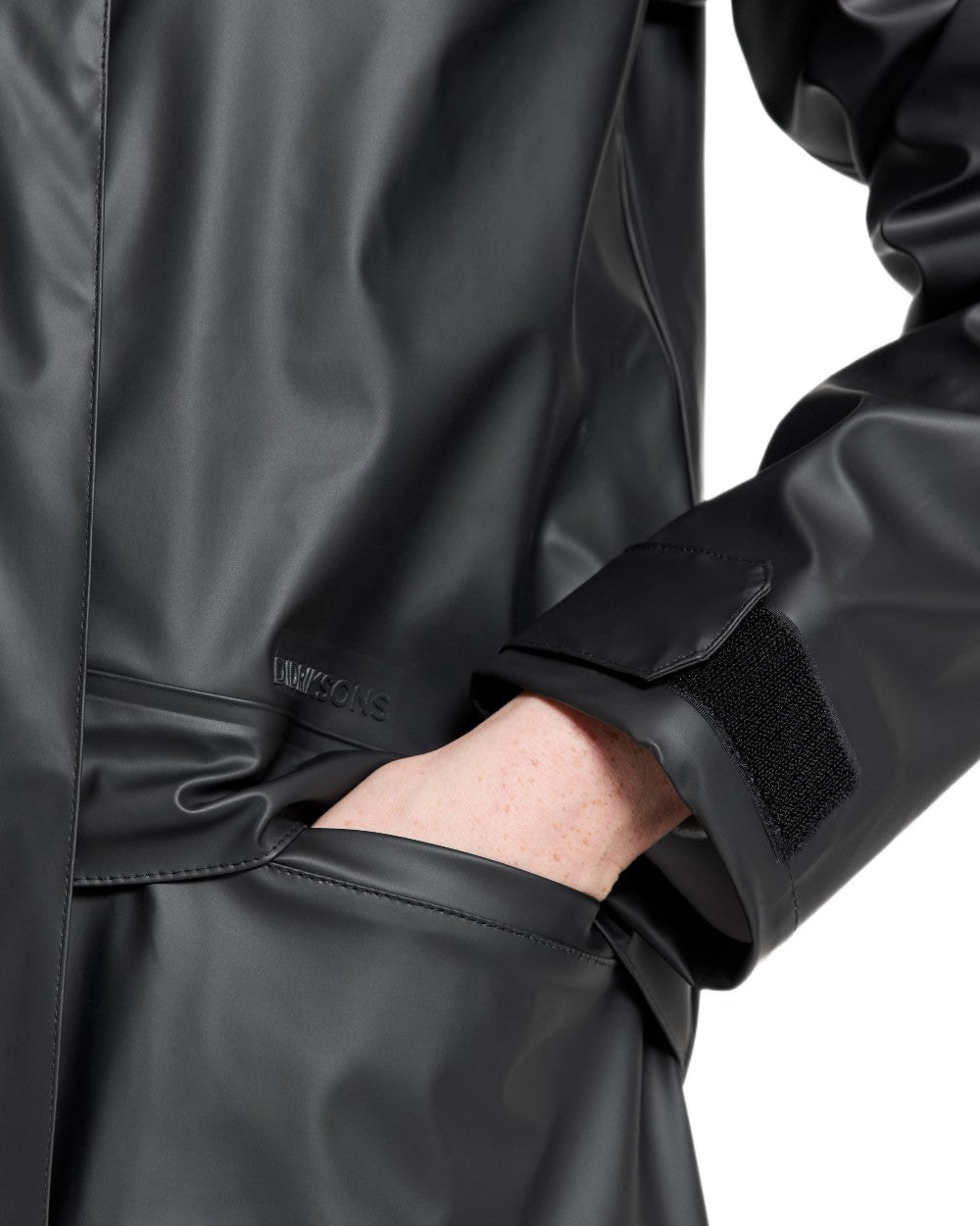 Black coloured Didriksons Womens Elly Parka 4 on white background 