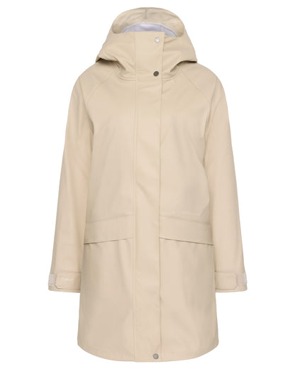Clay Beige coloured Didriksons Womens Elly Parka 4 on white background 