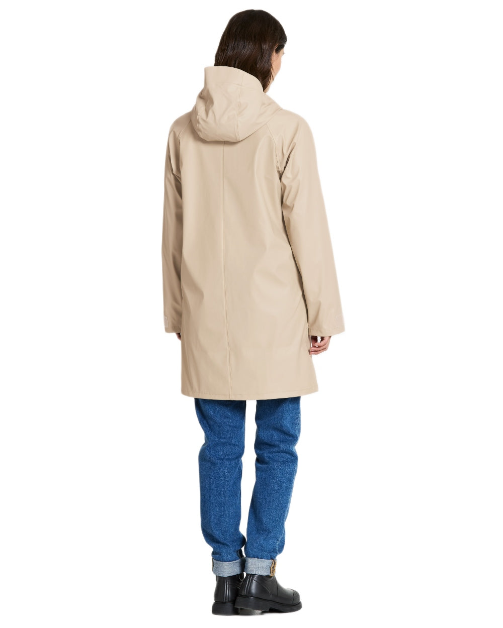 Clay Beige coloured Didriksons Womens Elly Parka 4 on white background 