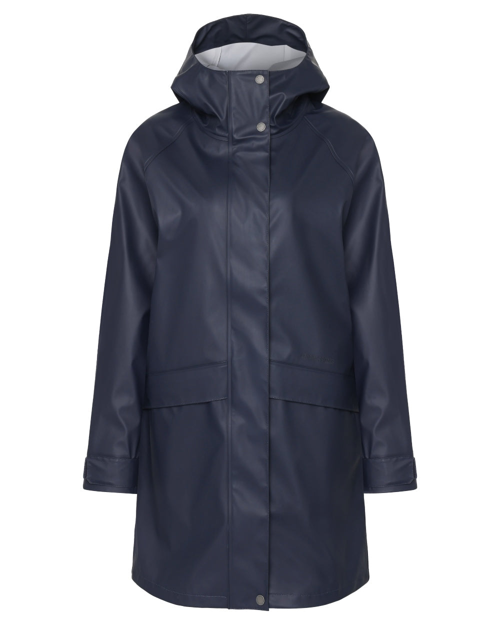Dark Night Blue coloured Didriksons Womens Elly Parka 4 on white background 