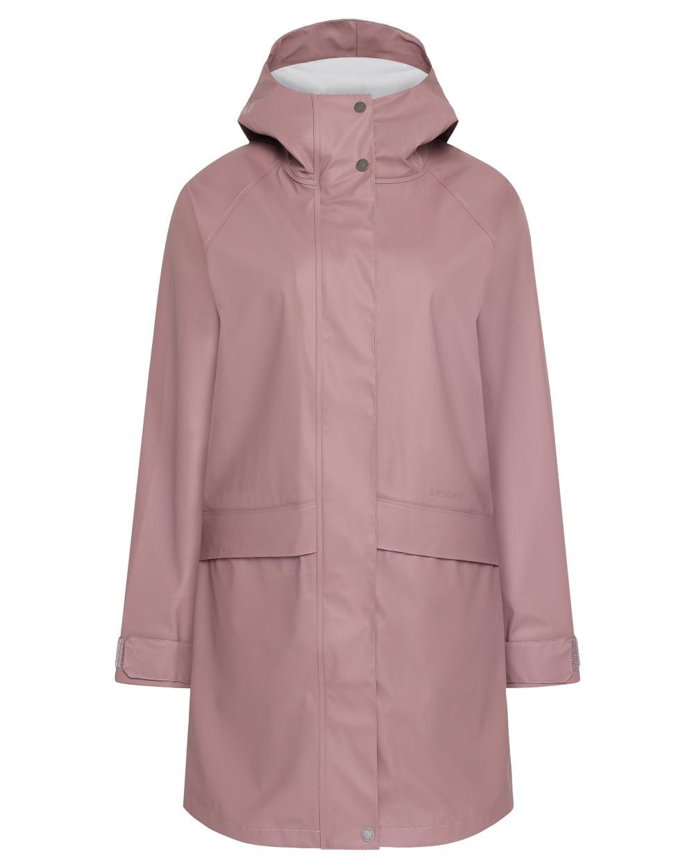 Faded Wine Blue coloured Didriksons Womens Elly Parka 4 on white background 