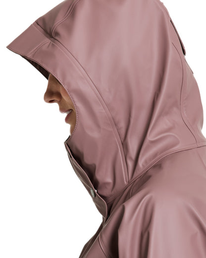 Faded Wine Blue coloured Didriksons Womens Elly Parka 4 on white background 