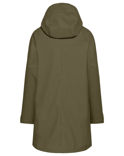 Fog Green coloured Didriksons Womens Elly Parka 4 on white background 