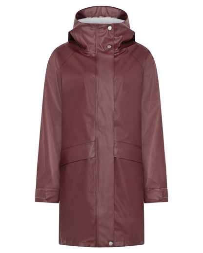 Old Rust coloured Didriksons Womens Elly Parka 4 on white background 