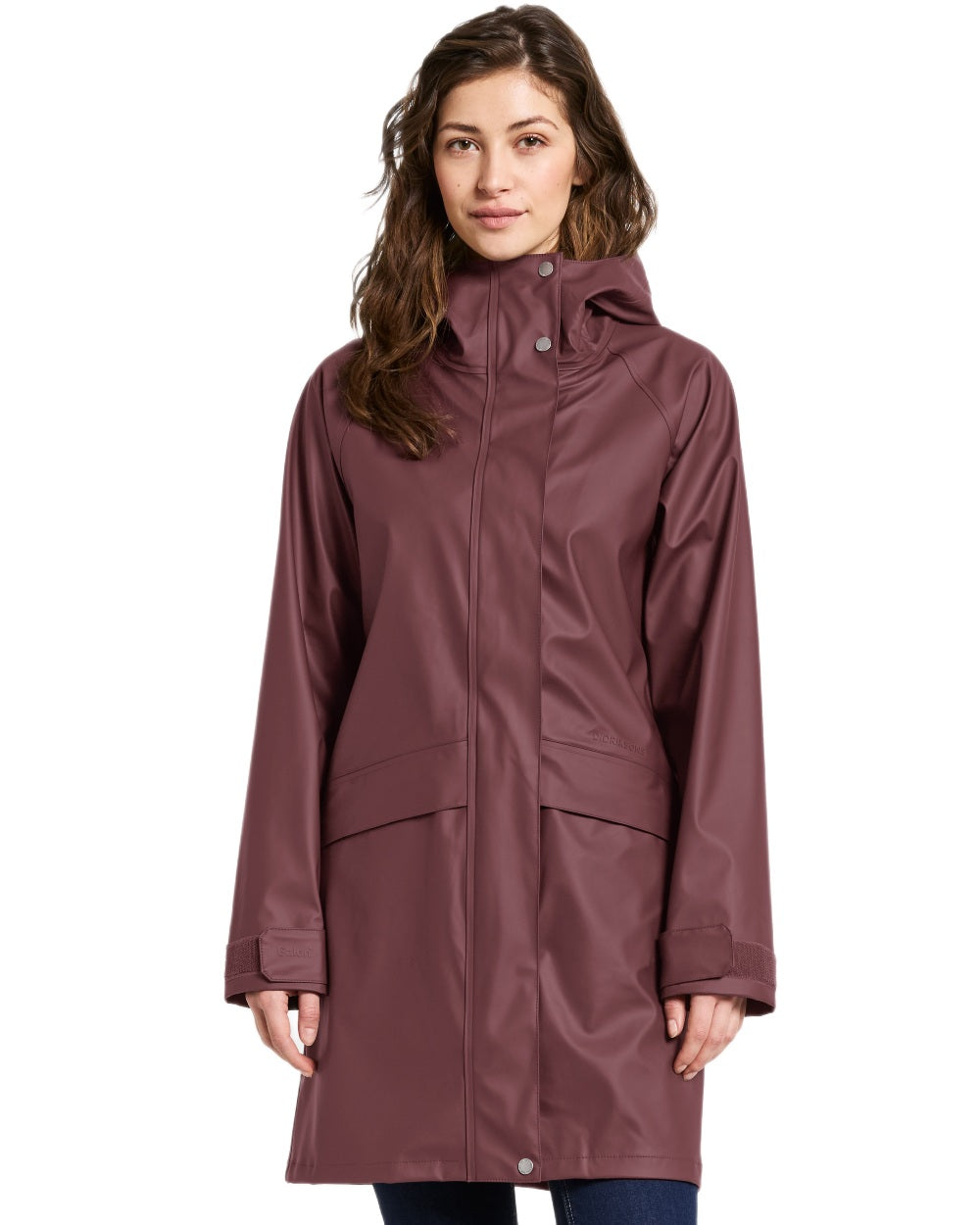 Old Rust coloured Didriksons Womens Elly Parka 4 on white background 