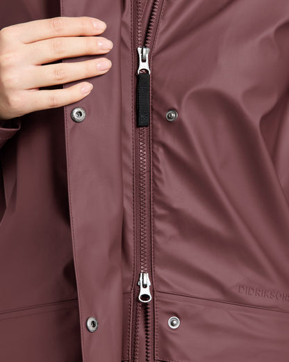 Old Rust coloured Didriksons Womens Elly Parka 4 on white background 