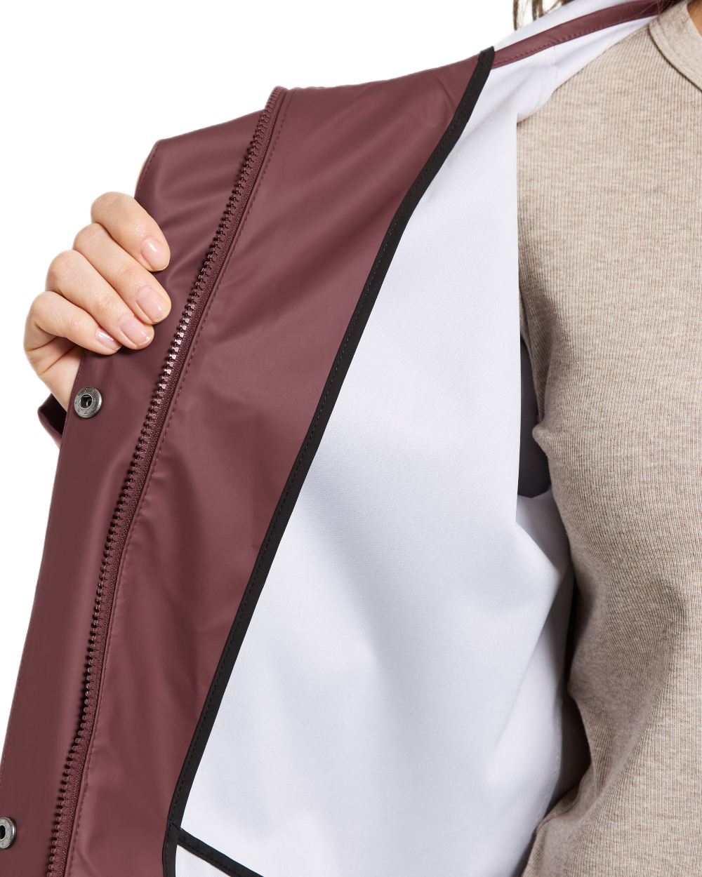 Old Rust coloured Didriksons Womens Elly Parka 4 on white background 