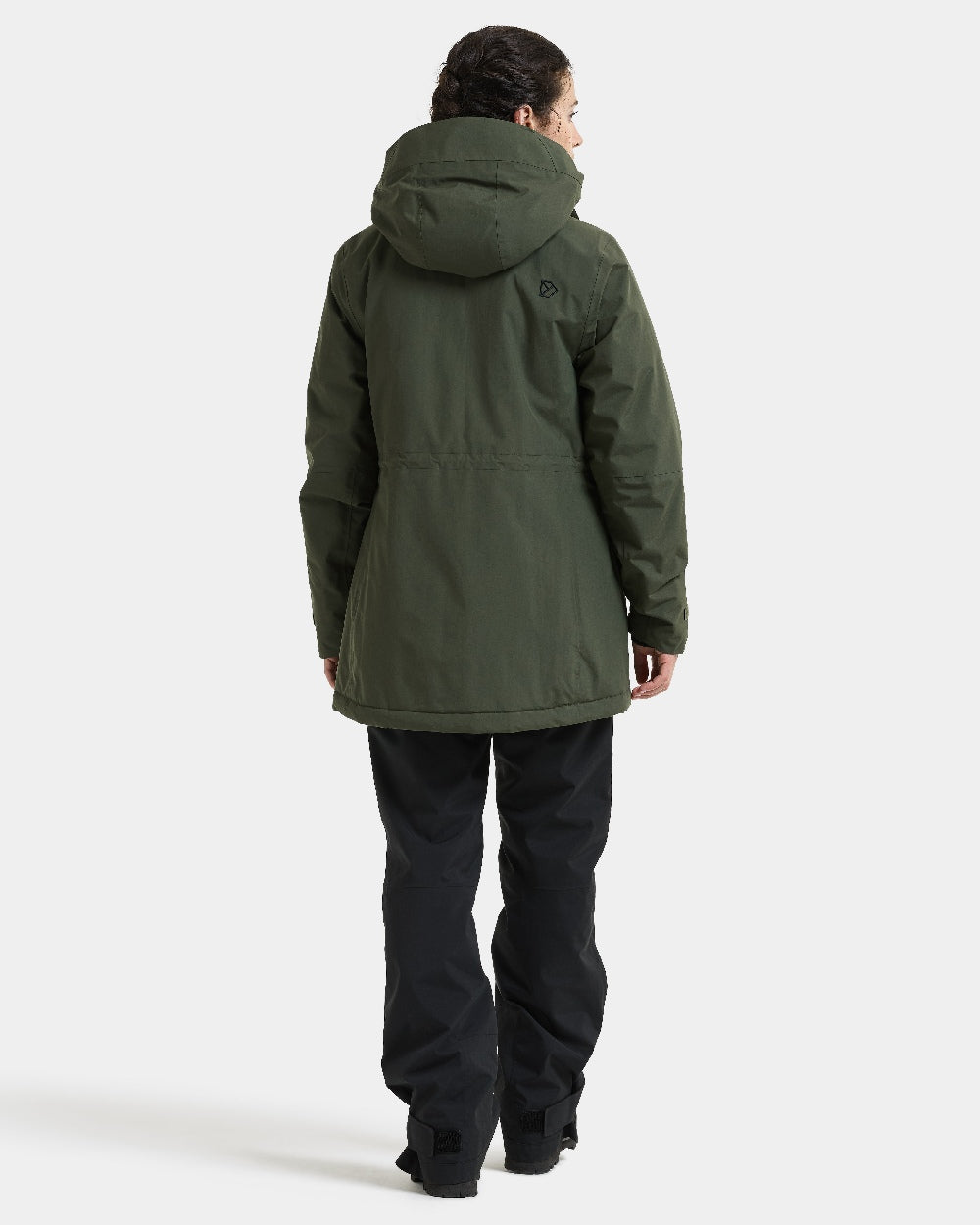Deep Green Coloured Didriksons Womens Essa Jacket on White Background 