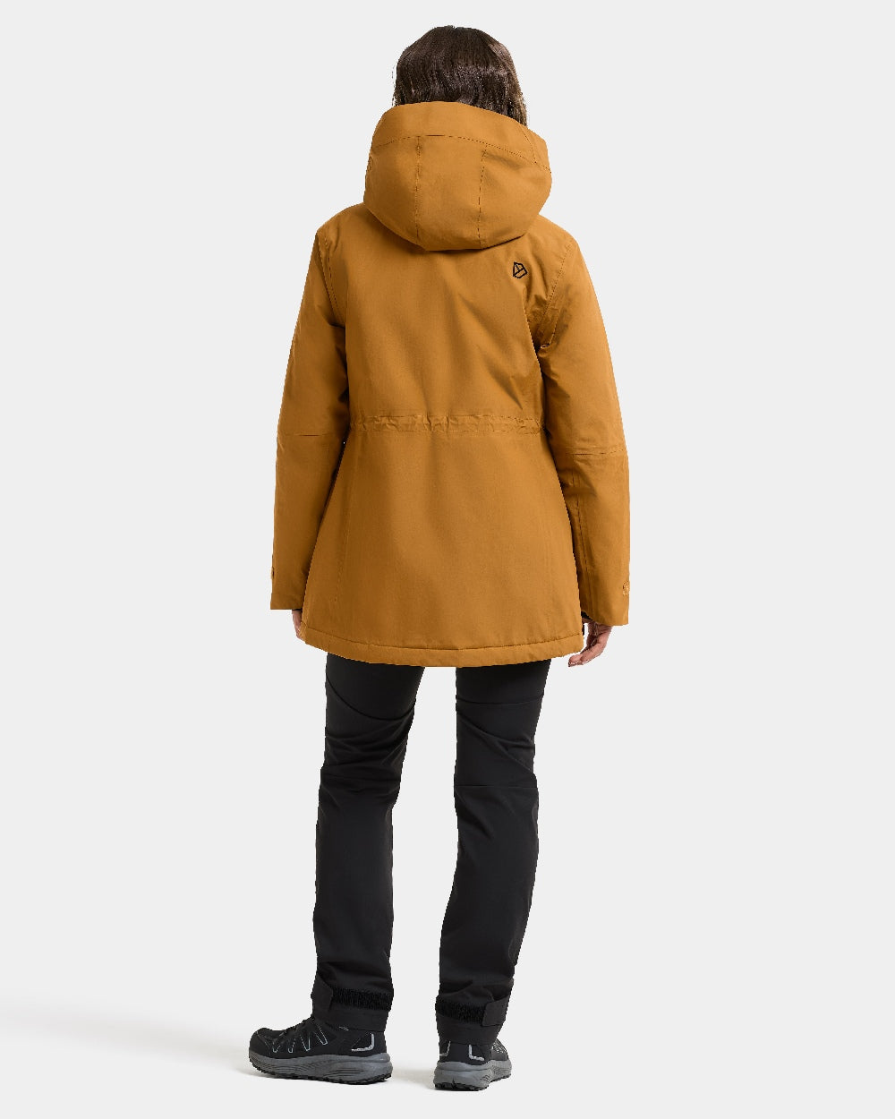 Spice Brown Coloured Didriksons Womens Essa Jacket on White Background 