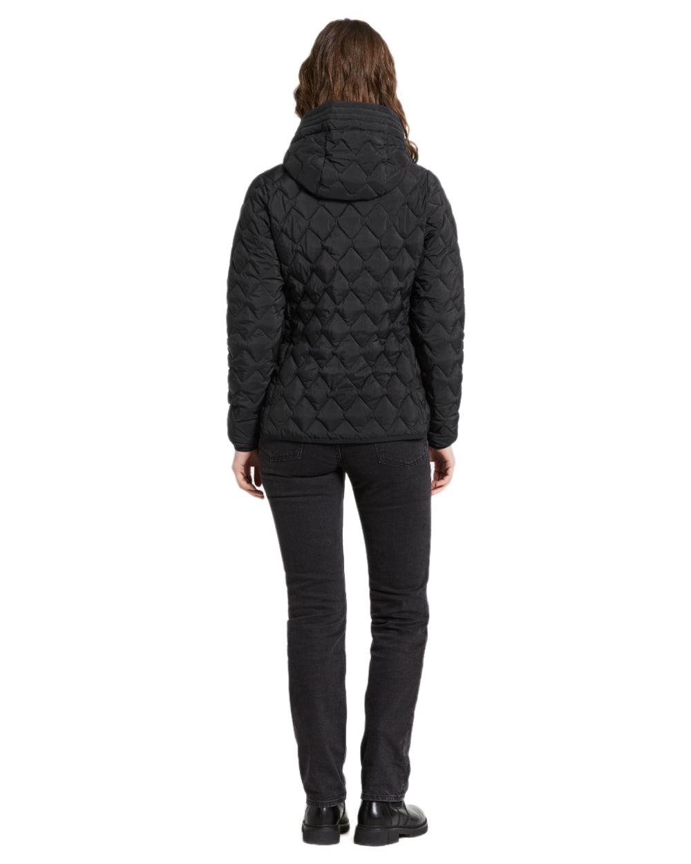 Black coloured Didriksons Womens Evelyn Jacket on white background 