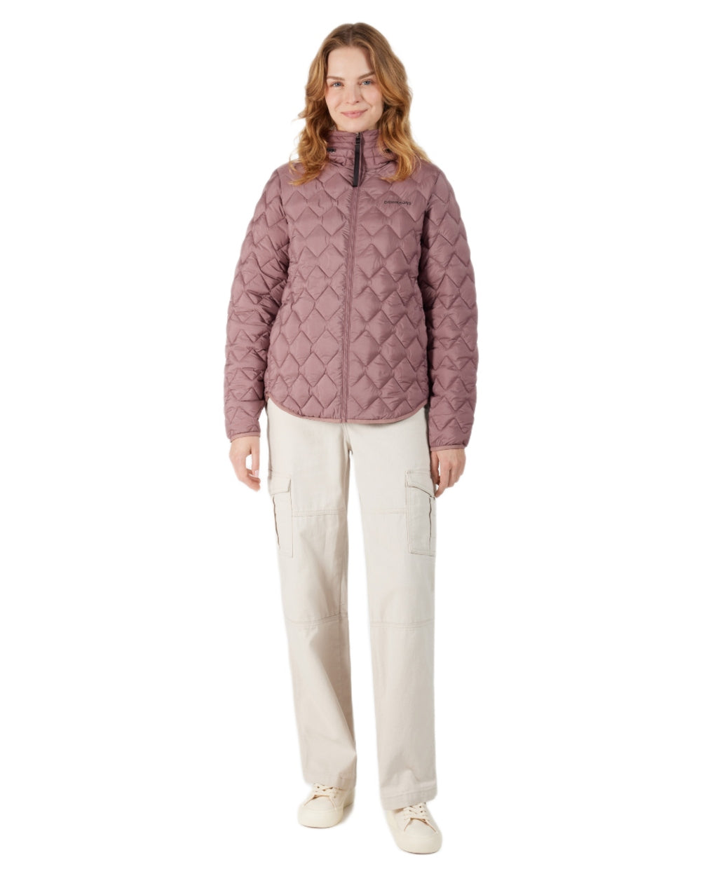 Faded Wine coloured Didriksons Womens Evelyn Jacket on white background 