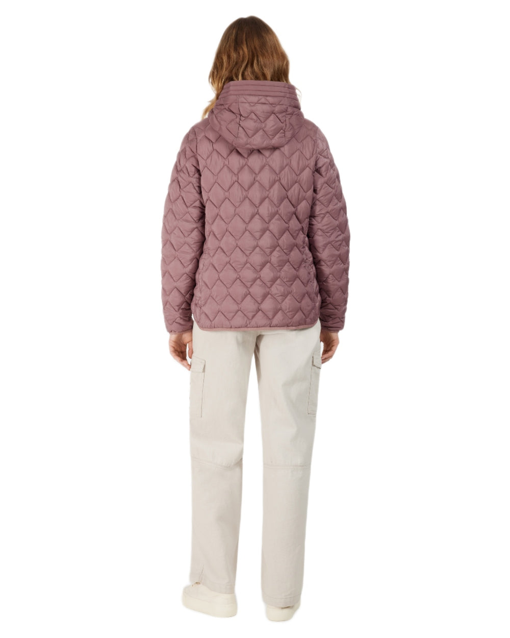 Faded Wine coloured Didriksons Womens Evelyn Jacket on white background 