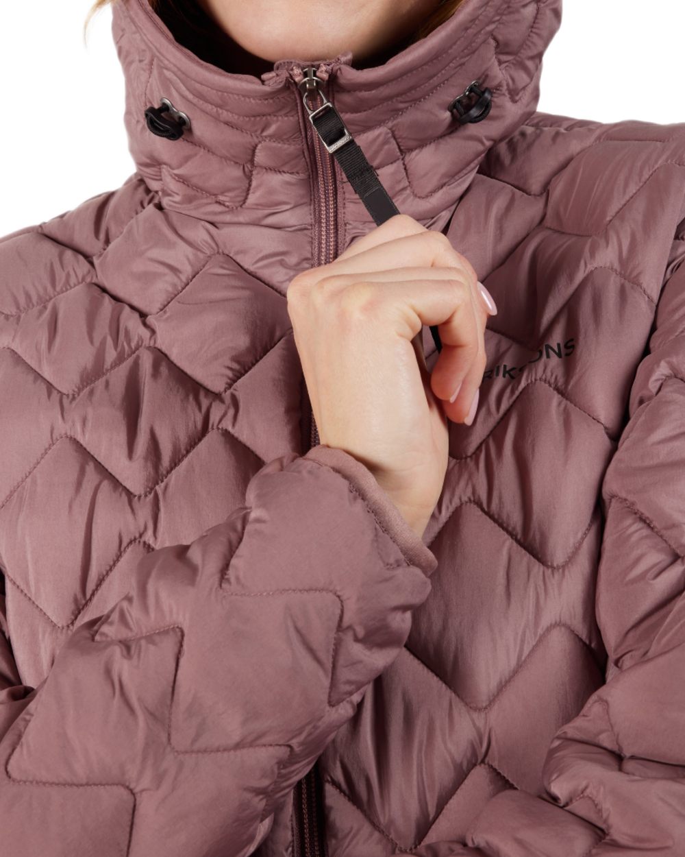 Faded Wine coloured Didriksons Womens Evelyn Jacket on white background 