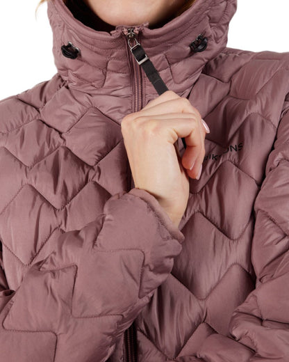 Faded Wine coloured Didriksons Womens Evelyn Jacket on white background 