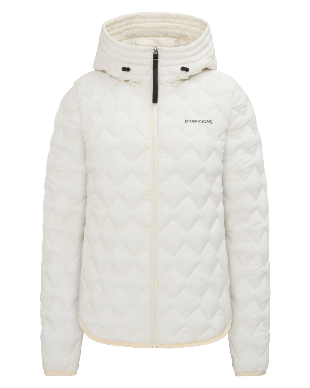 White Foam coloured Didriksons Womens Evelyn Jacket on white background 