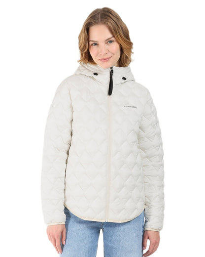 White Foam coloured Didriksons Womens Evelyn Jacket on white background 