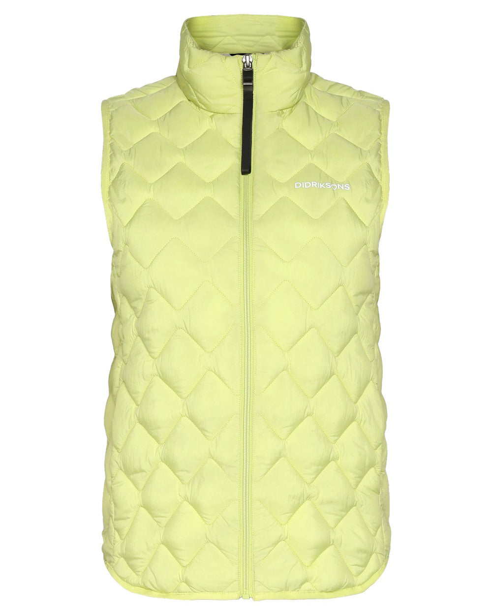 Light Avocado coloured Didriksons Womens Evy Vest on white background 