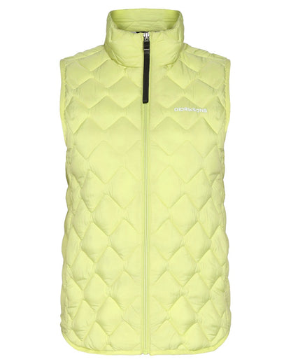 Light Avocado coloured Didriksons Womens Evy Vest on white background 